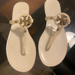 Tory Burch ivory jelly sandal